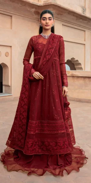 3 Piece Embroidered Chiffon Suit