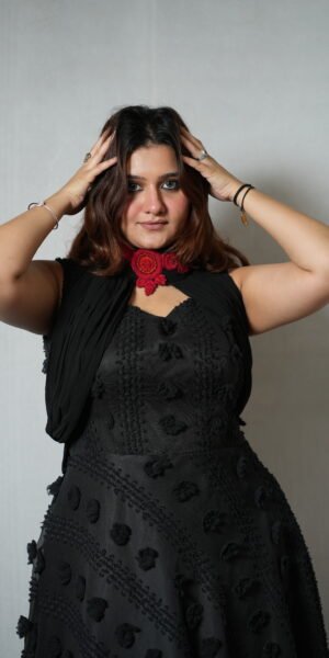 Black party wear gown