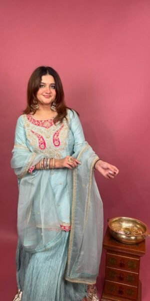 Aqua Grace Festive Sharara Set
