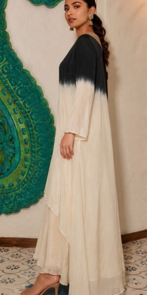 Noir Ivory Ombre Indo-Western