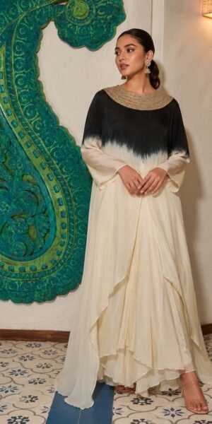Noir Ivory Ombre Indo-Western