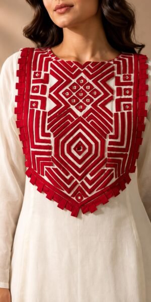 Ivory Echo Kurta Pant Set